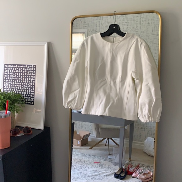 COPY - Tibi white puff sleeve corset top - Picture 1 of 7